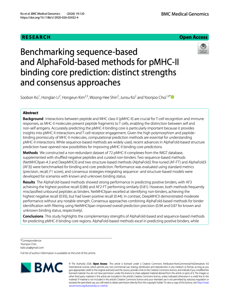 Benchmarking sequence-based and AlphaFold-based methods for pMHC-II binding core prediction: distinct strengths and consensus approaches
